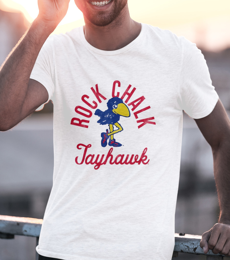 Rock Chalk Jayhawk Kansas Jayhawks Vintage Team Spirit T-Shirt
