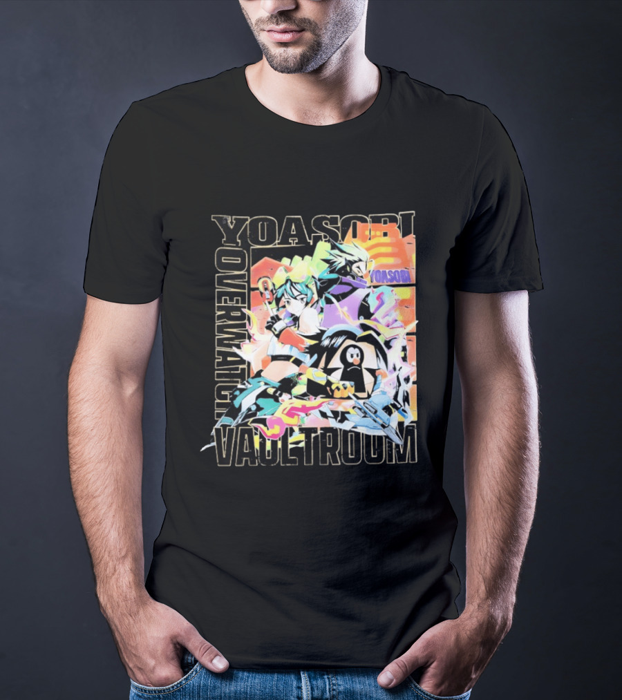 Yoasobi Over Vaultroom Kiriko Genji Pachimari Anime T-Shirt
