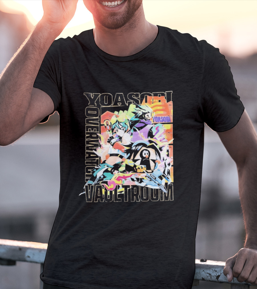 Yoasobi Over Vaultroom Kiriko Genji Pachimari Anime T-Shirt