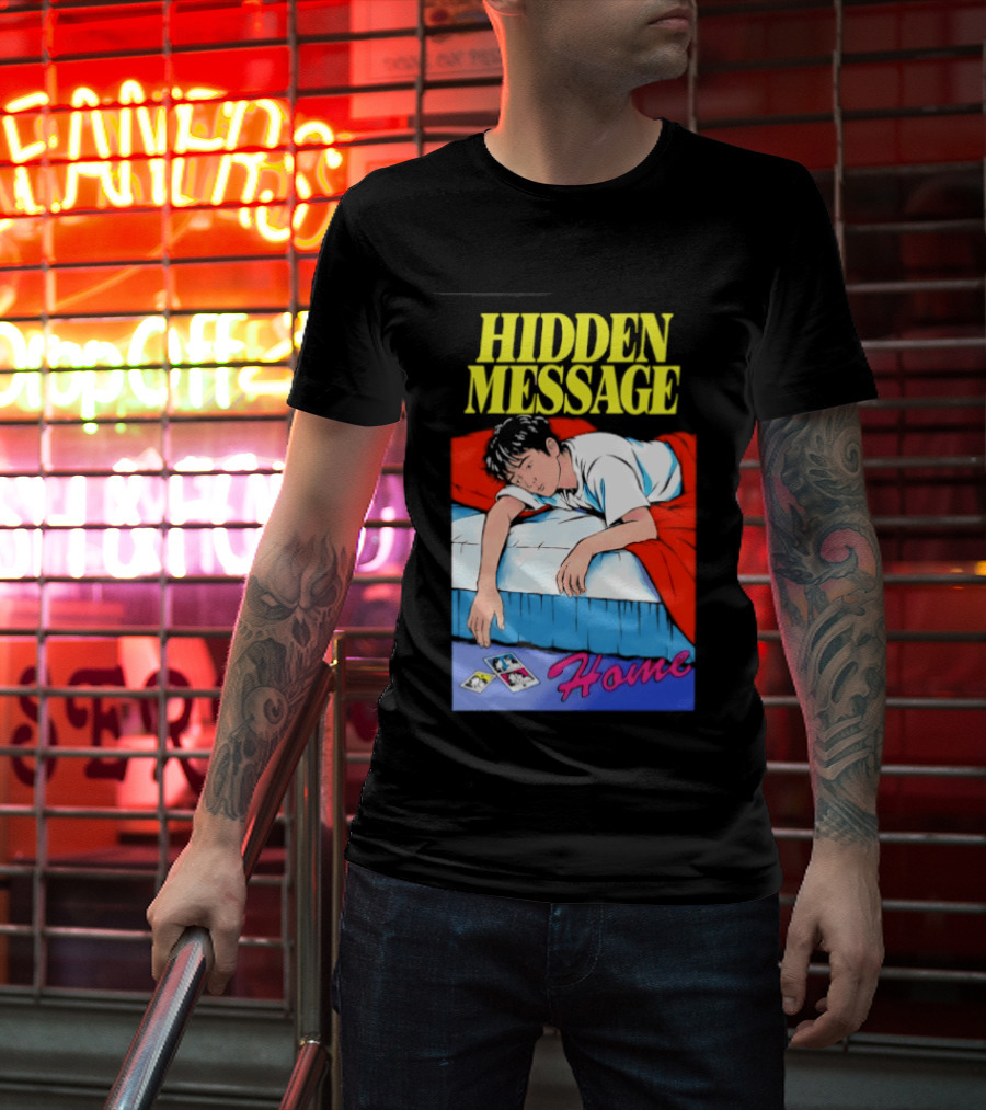 Hidden Message Home Sleeping Aesthetic Retro Vibes T-Shirt