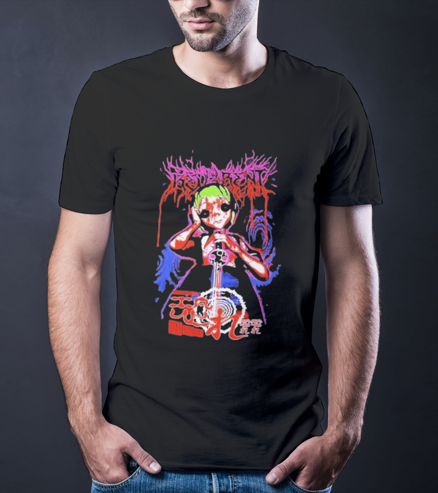 Hinatsura's Dread Dread Dread Colorful Manga Art Style With Japanese Script T-Shirt