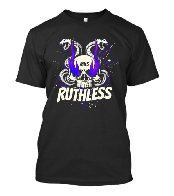 Ruthless Skull Snakes Gothic HKS Purple Flame T-Shirt