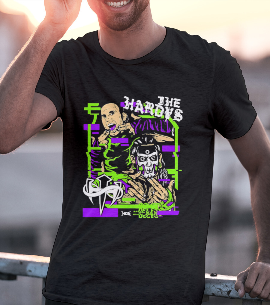 The Hardys Jeff Hardy Matt Hardy WWE Neon T-Shirt