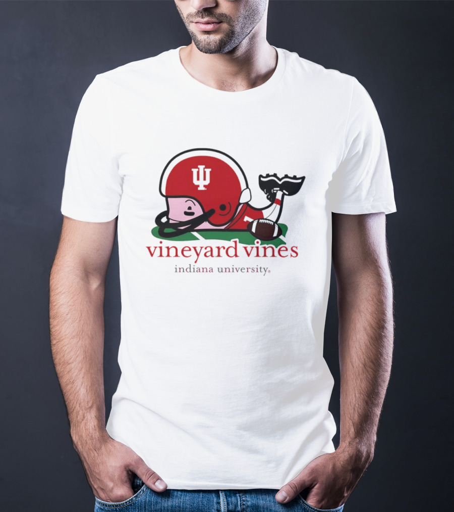 Indiana Hoosiers Football Whale Vineyard Vines Indiana University T-Shirt