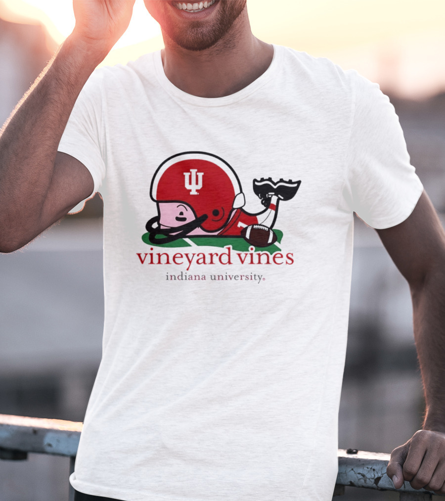 Indiana Hoosiers Football Whale Vineyard Vines Indiana University T-Shirt