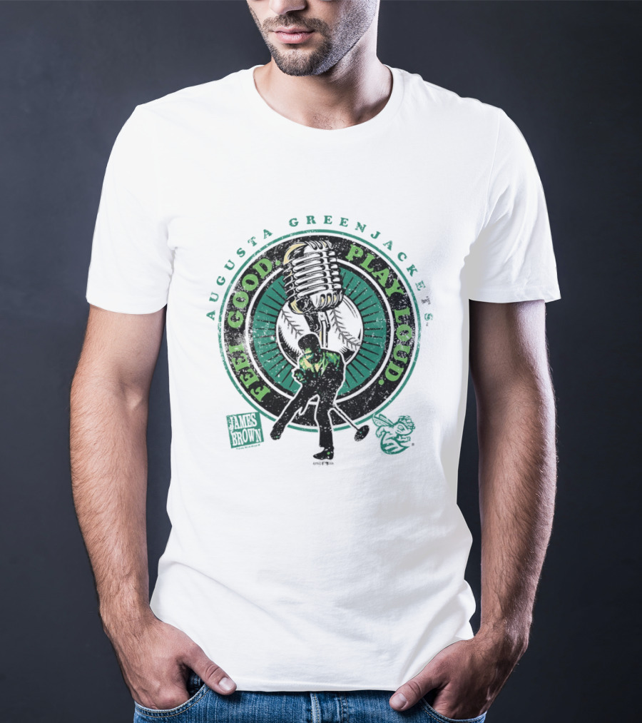 Augusta GreenJackets Feel Good Play Loud James Brown T-Shirt