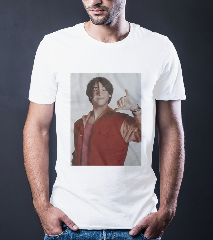Keanu Reeves Hang Loose 90s Vintage Style Nostalgia Iconic Gesture T-Shirt
