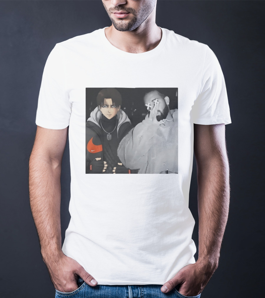 Levi Ackerman Nike Puffer Jacket Drake Crossover Fashion T-Shirt