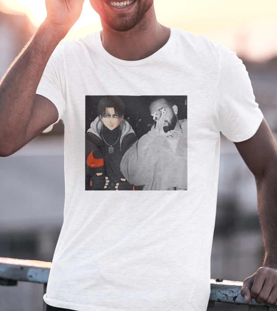 Levi Ackerman Nike Puffer Jacket Drake Crossover Fashion T-Shirt