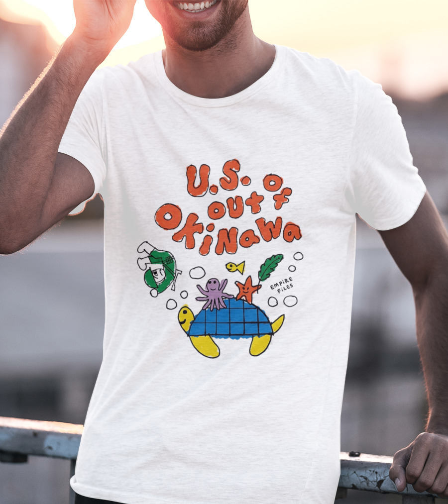Empire Files U.S. Out Of Okinawa Turtle Octopus T-Shirt