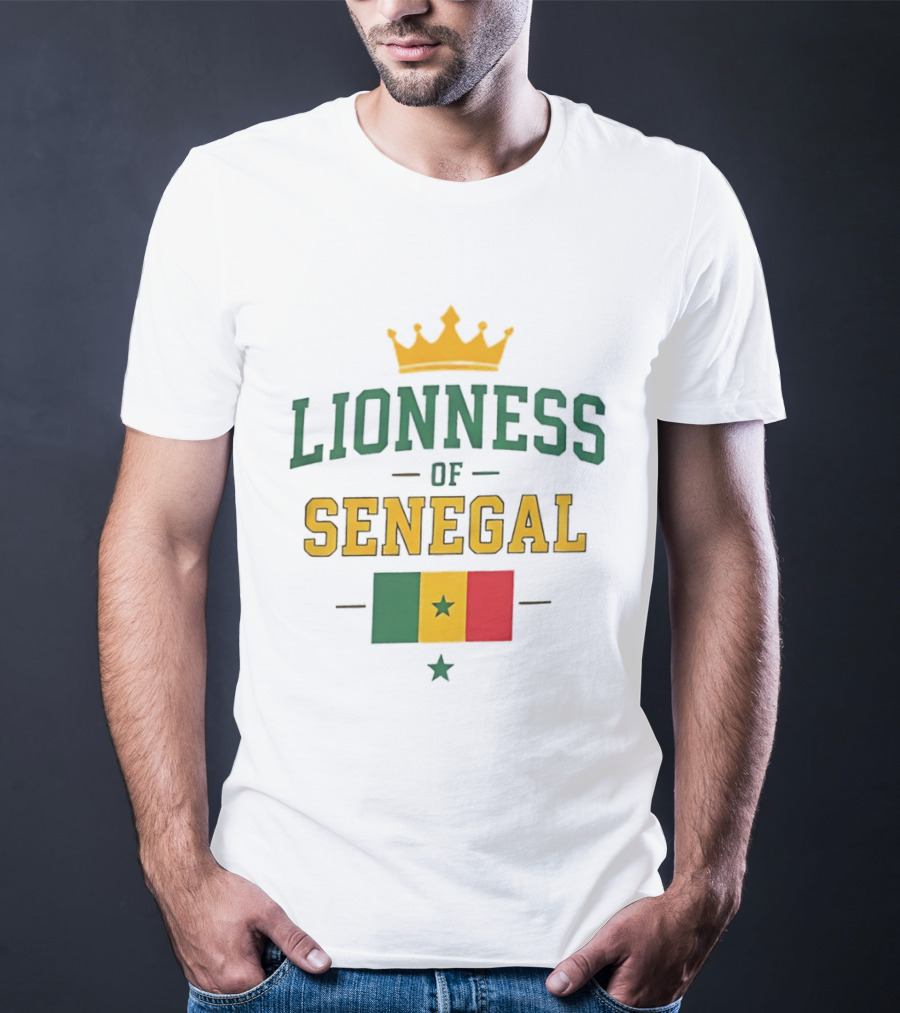 Lioness Of Senegal Flag Crown National T-Shirt