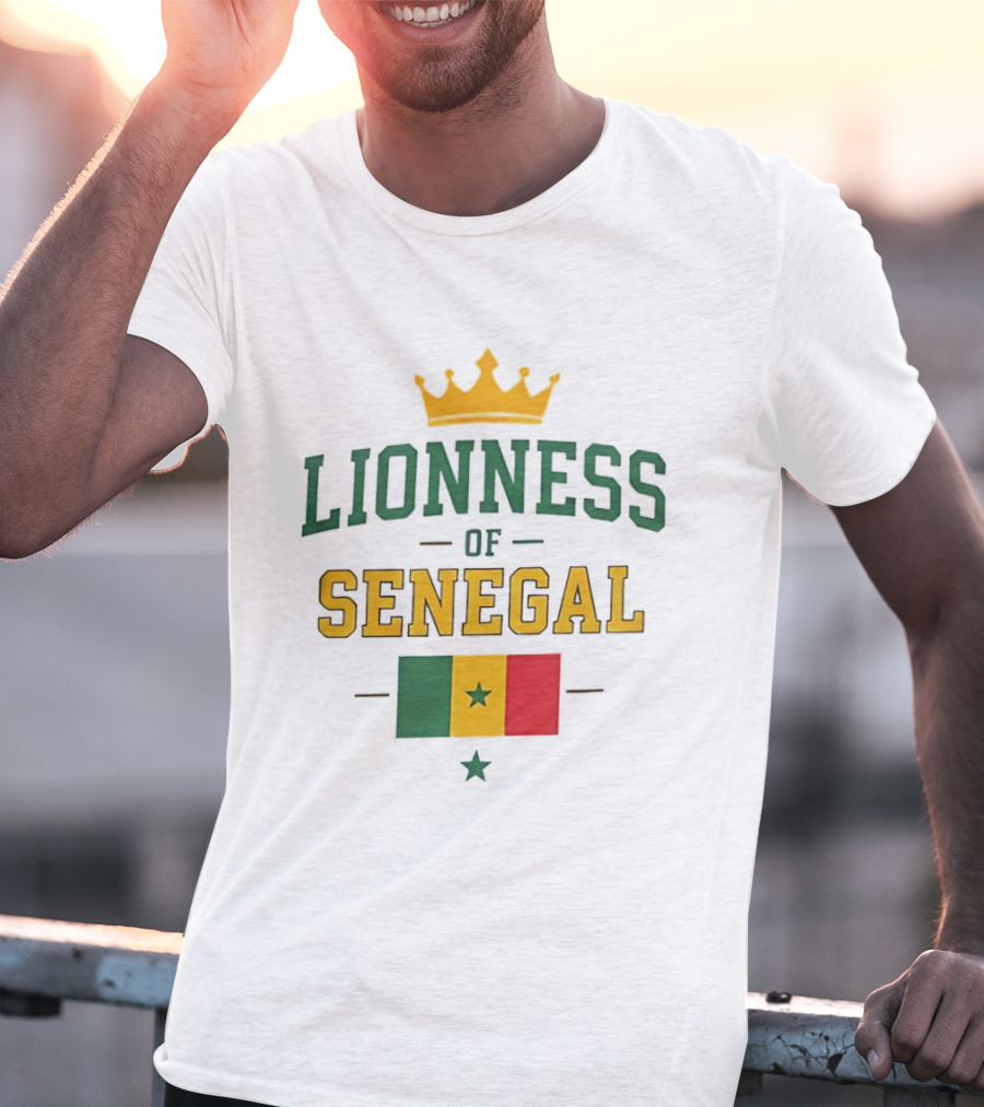 Lioness Of Senegal Flag Crown National T-Shirt