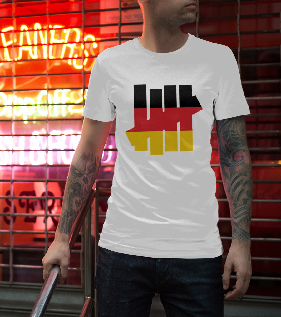 Germany Flag Undefeated Tally Marks Black Red Gold T-Shirt