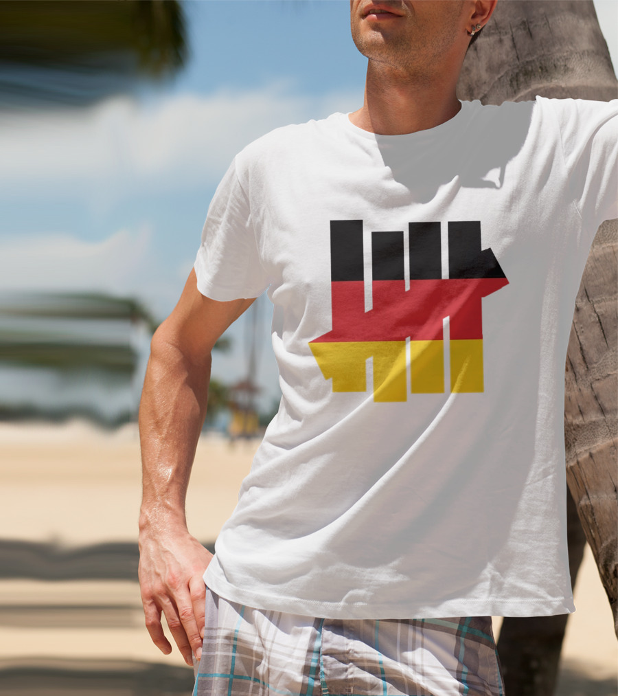 Germany Flag Undefeated Tally Marks Black Red Gold T-Shirt