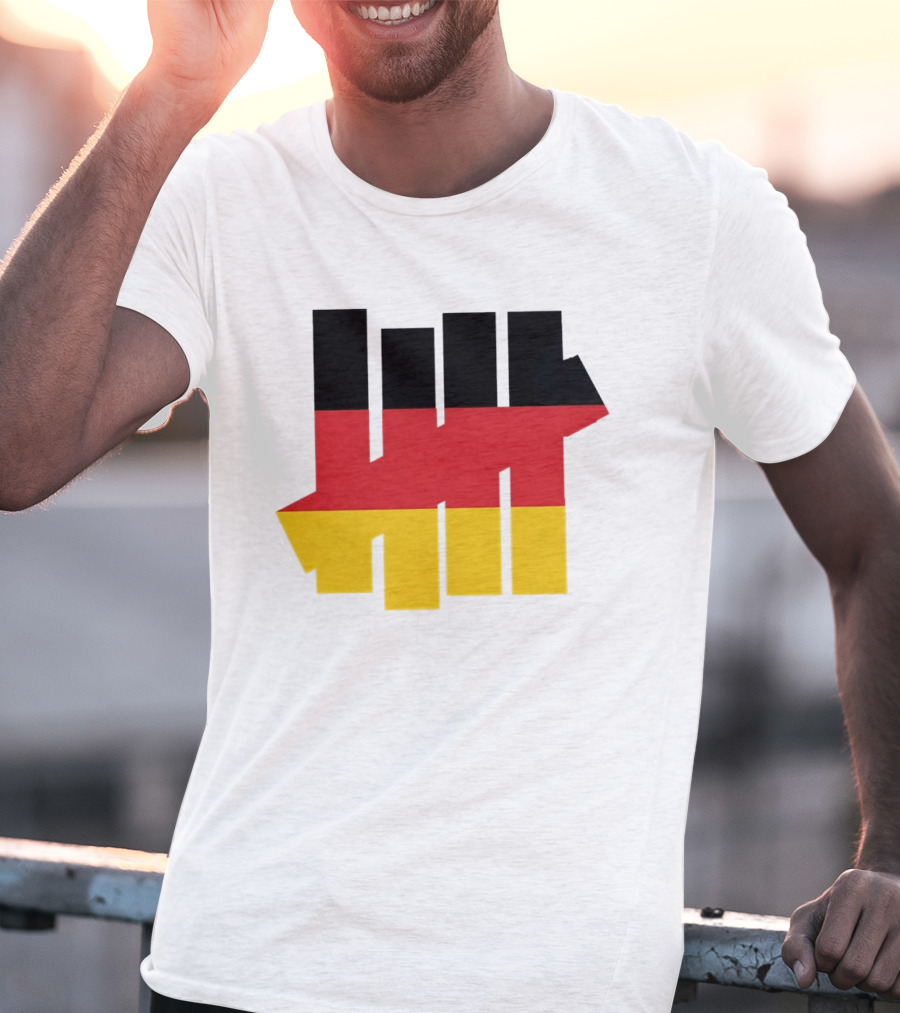 Germany Flag Undefeated Tally Marks Black Red Gold T-Shirt
