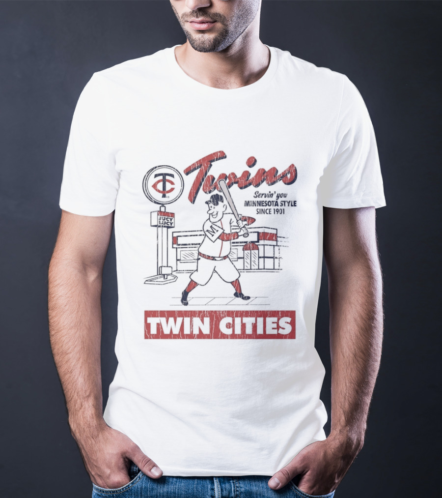 Twin Cities Twins Baseball Deli Arch Jucy Lucy T-Shirt