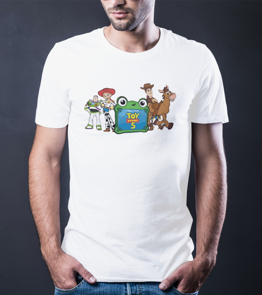 Toy Story 5 Jessie Buzz Woody Bullseye Disney Pixar Group T-Shirt