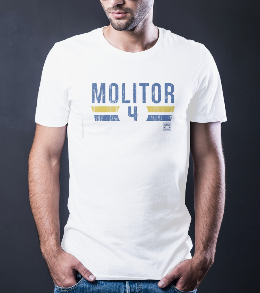 Paul Molitor 4 Milwaukee Brewers Baseball Player Name Number T-Shirt