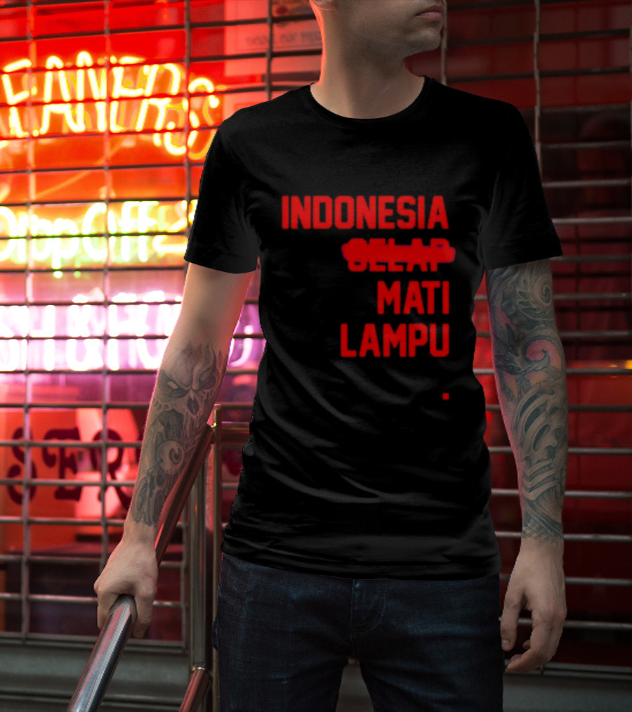Indonesia Gelap Mati Lampu Blackout T-Shirt