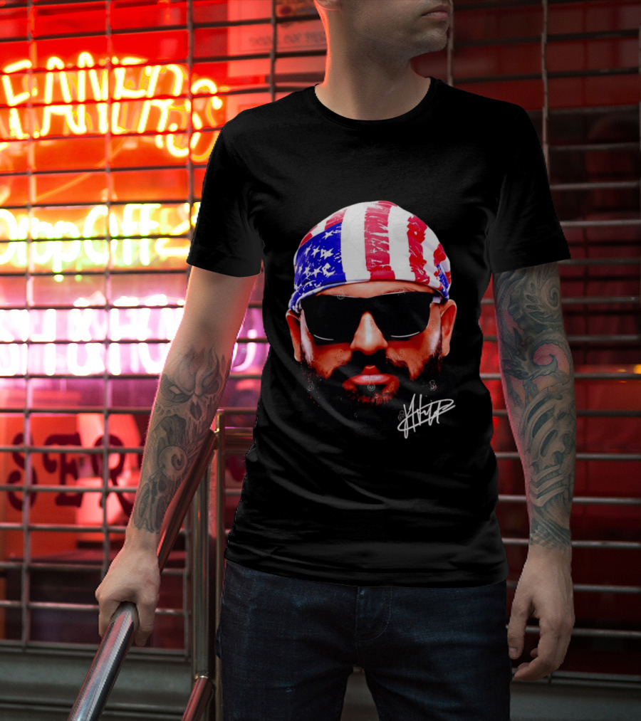 Josh Hokit American Flag Bandana UFC Signature T-Shirt
