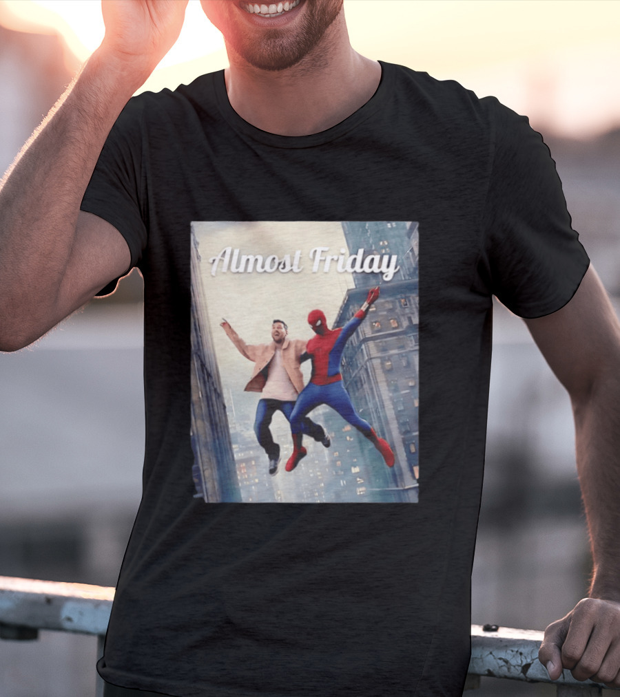 Almost Friday Lionel Messi Spider Man Cityscape Adventure T-Shirt