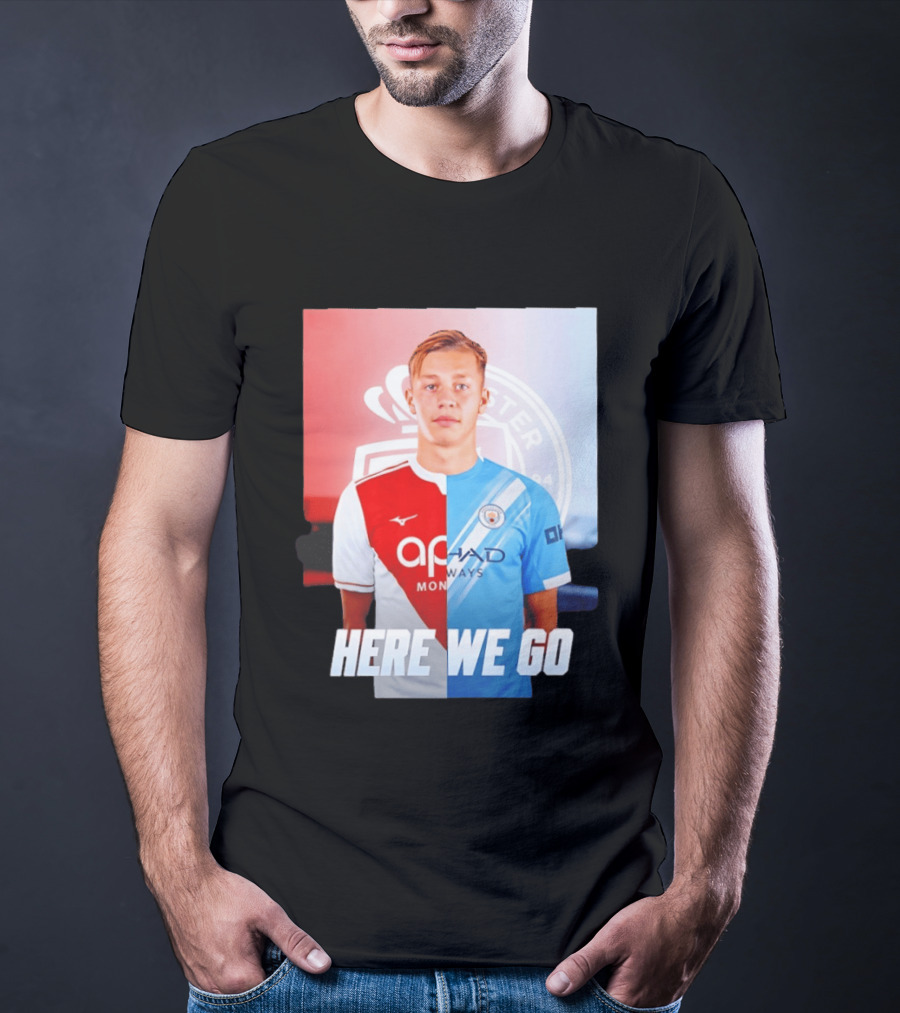 Mathys Detourbet Manchester City AS Monaco Transfer Here We Go T-Shirt