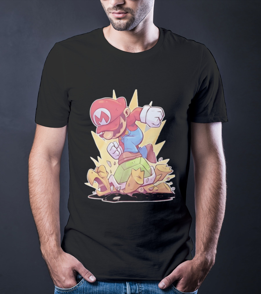 Super Mario Koopa Troopa Smash Stomp Action T-Shirt