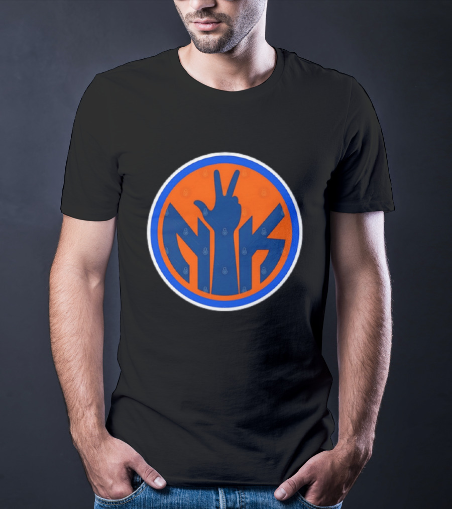 New York Knicks NK Hand Sign Peace Gesture NBA Fan T-Shirt