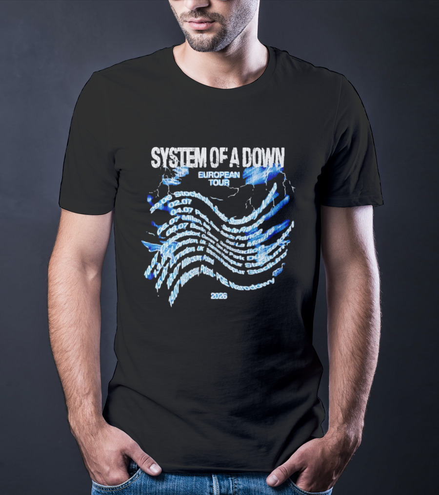 System Of A Down 2026 European Tour Dates UK Poland France Italy Switzerland T-Shirt