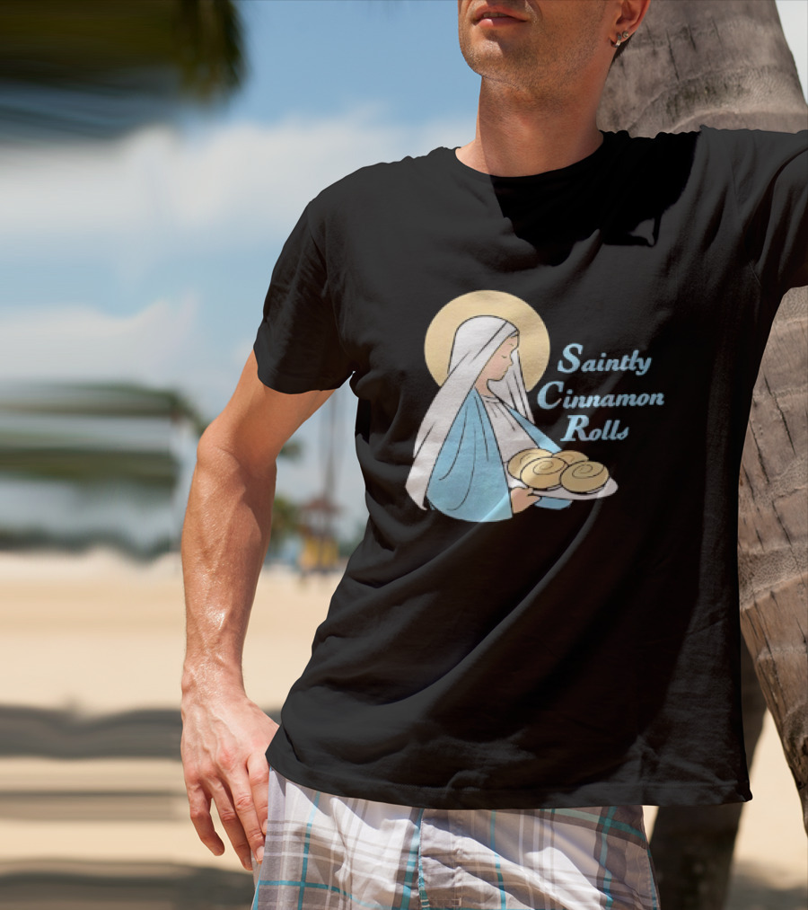 Saintly Cinnamon Roll Angelic Pastry Delight T-Shirt