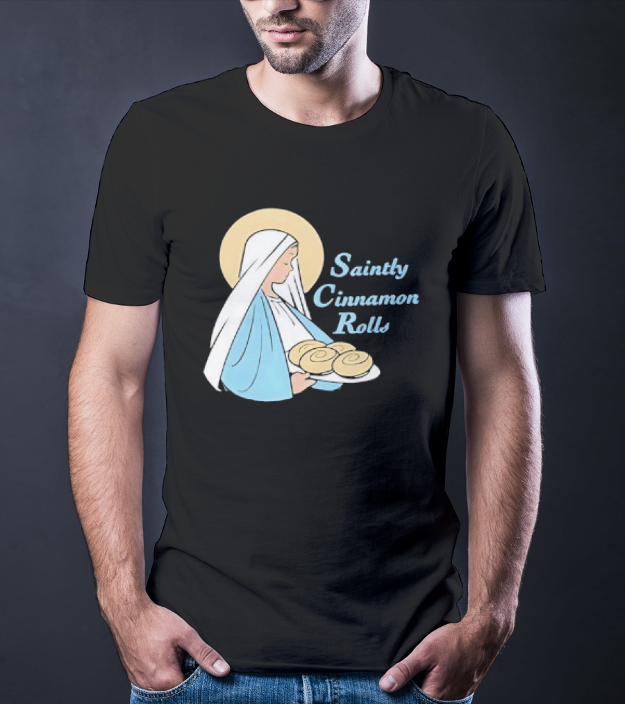 Saintly Cinnamon Roll Angelic Pastry Delight T-Shirt