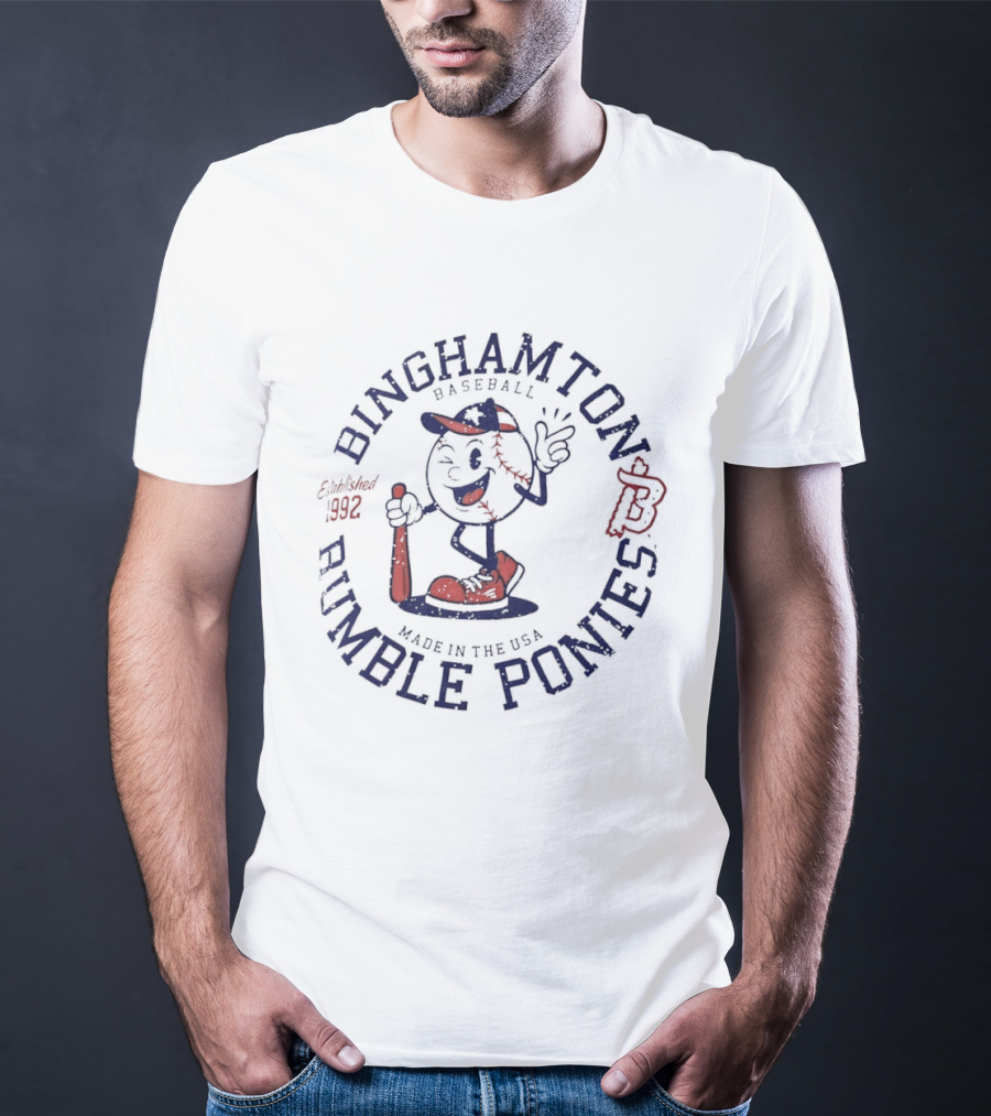 Binghamton Rumble Ponies Baseball Made In The USA Fourth Of July America's 250th Celebration T-Shirt