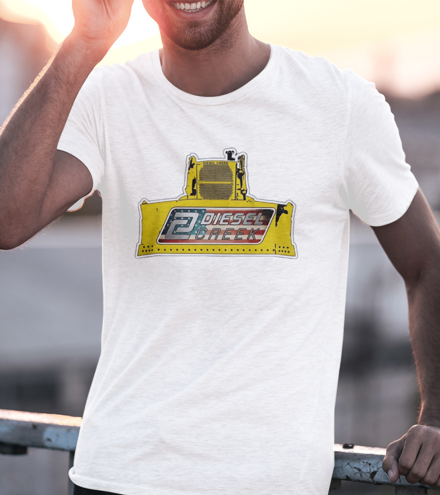 Diesel Creek 46A Dozer Iconic American Flag T-Shirt