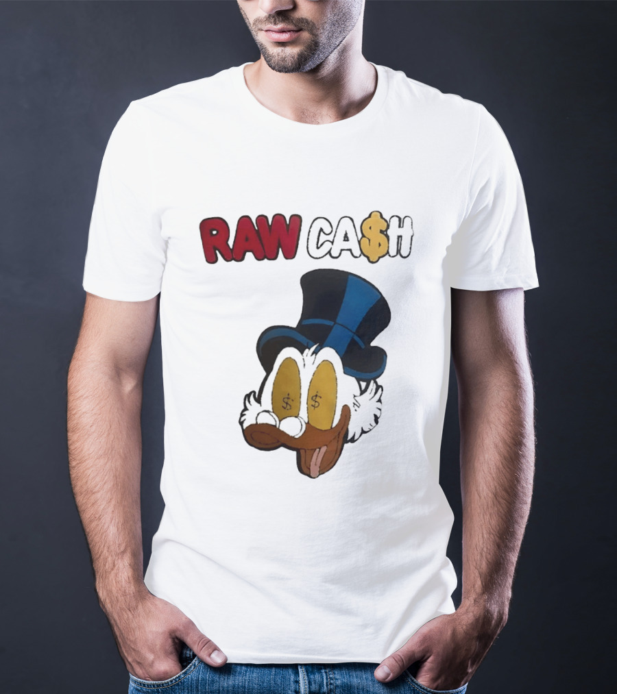RAW CA$H Duck Eyes Dollar Sign Hat T-Shirt