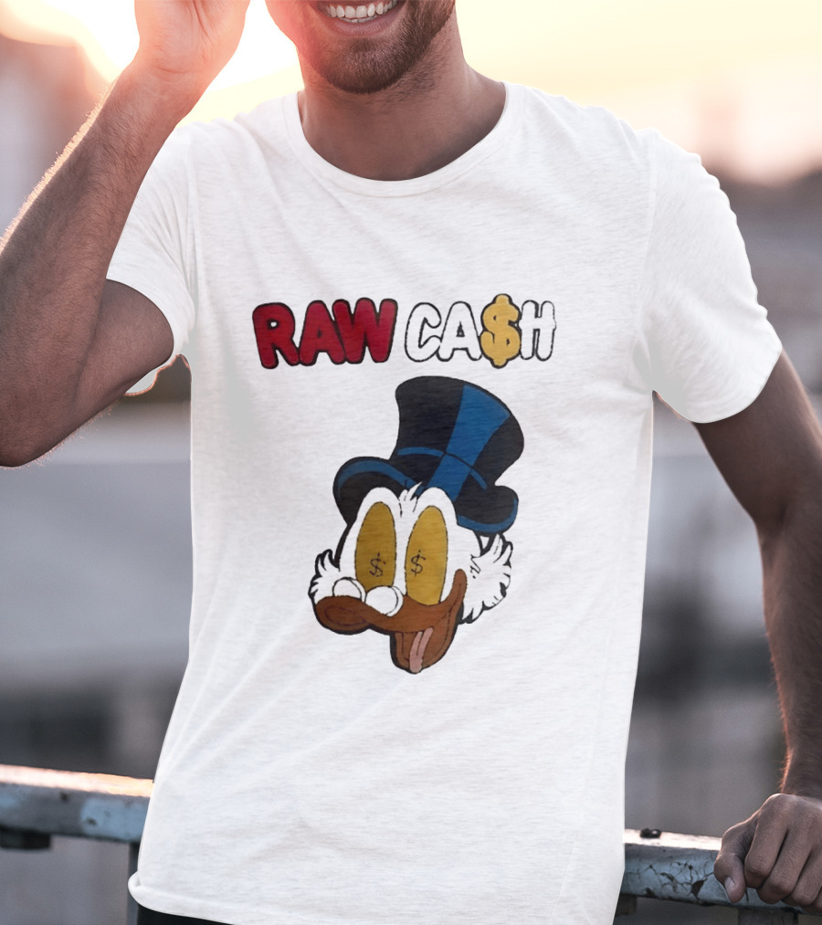 RAW CA$H Duck Eyes Dollar Sign Hat T-Shirt