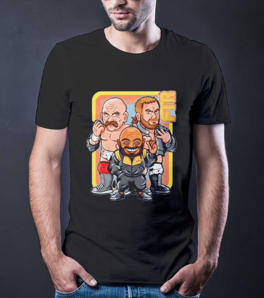 AEW Big Stoke FTR Wrestling Stable Cartoon Characters T-Shirt