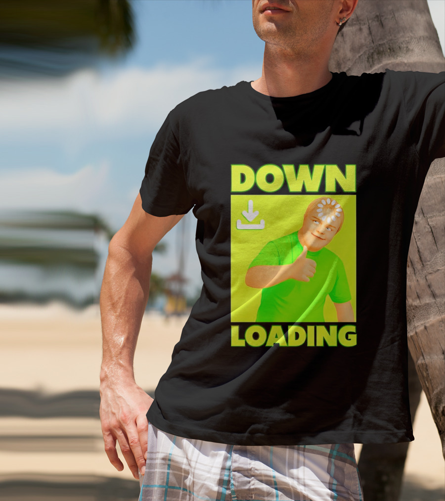 Down Loading Thumbs Up Meme Humorous Internet Guy T-Shirt