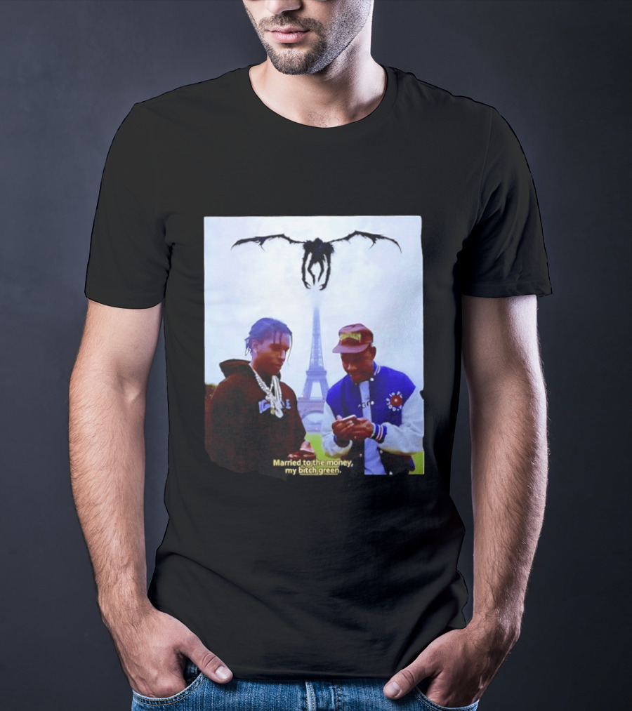 ASAP Rocky Tyler The Creator Eiffel Tower Married To The Money My Bitch Green T-Shirt