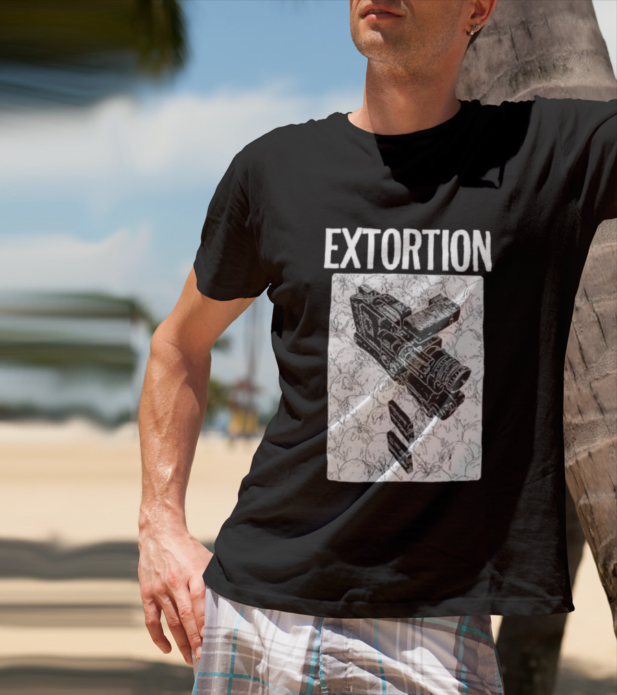 Extortion Band Video Camera Hardcore Punk T-Shirt
