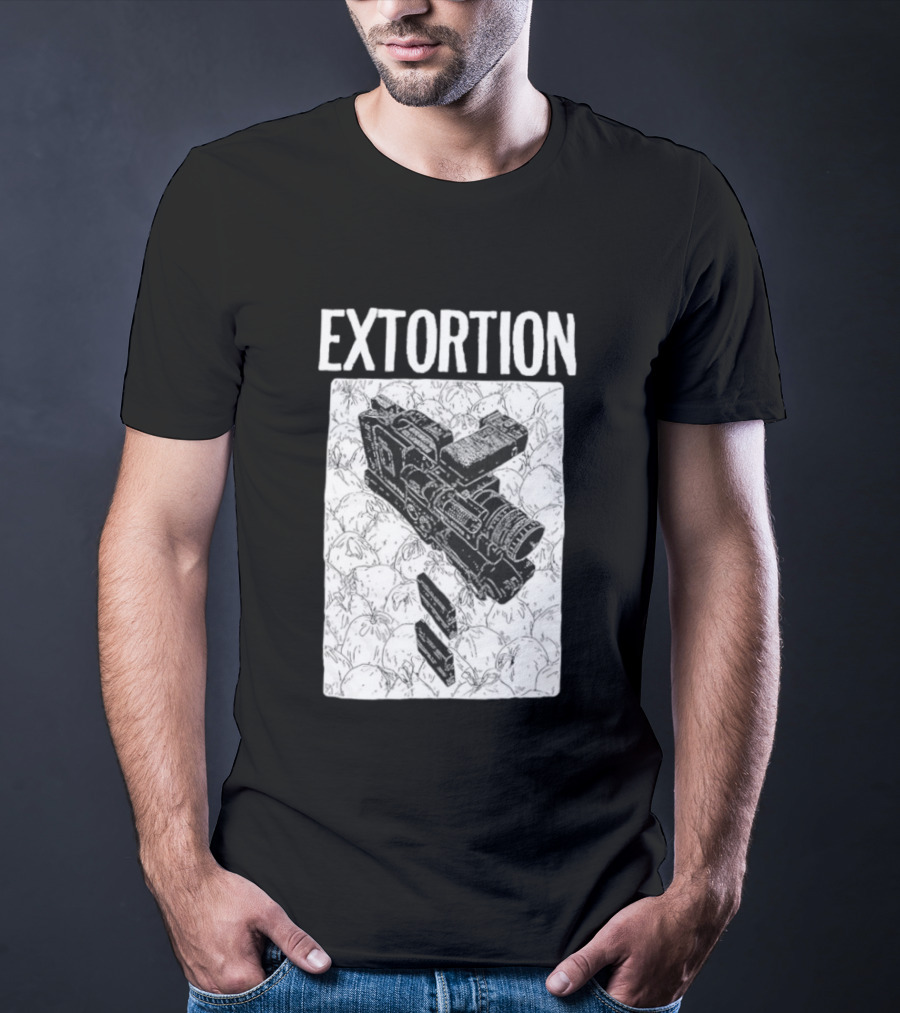 Extortion Band Video Camera Hardcore Punk T-Shirt