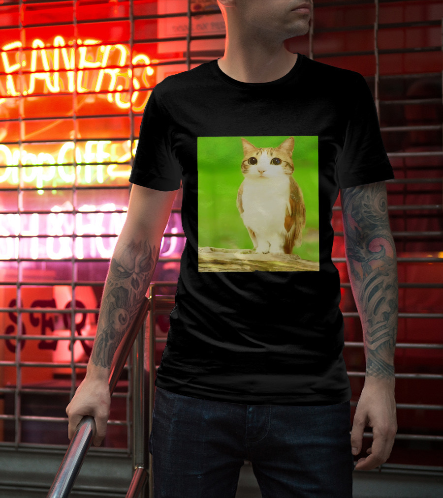Cat Owl Hybrid Animal Mashup Creature Fusion T-Shirt
