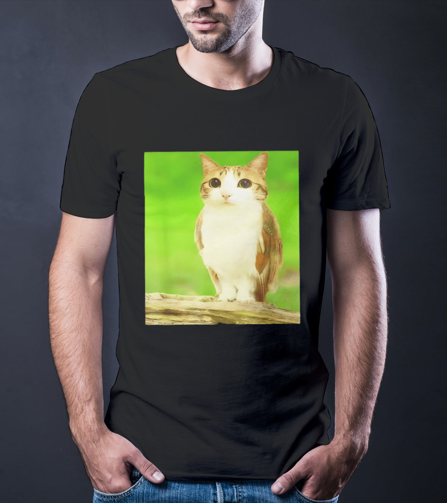 Cat Owl Hybrid Animal Mashup Creature Fusion T-Shirt