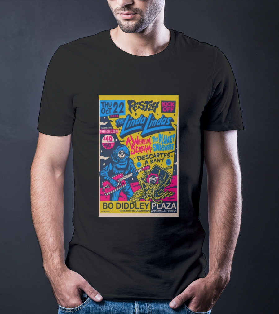 FEST 24 Kick Off 2026 The Linda Lindas Bo Diddley Plaza Gainesville Florida T-Shirt