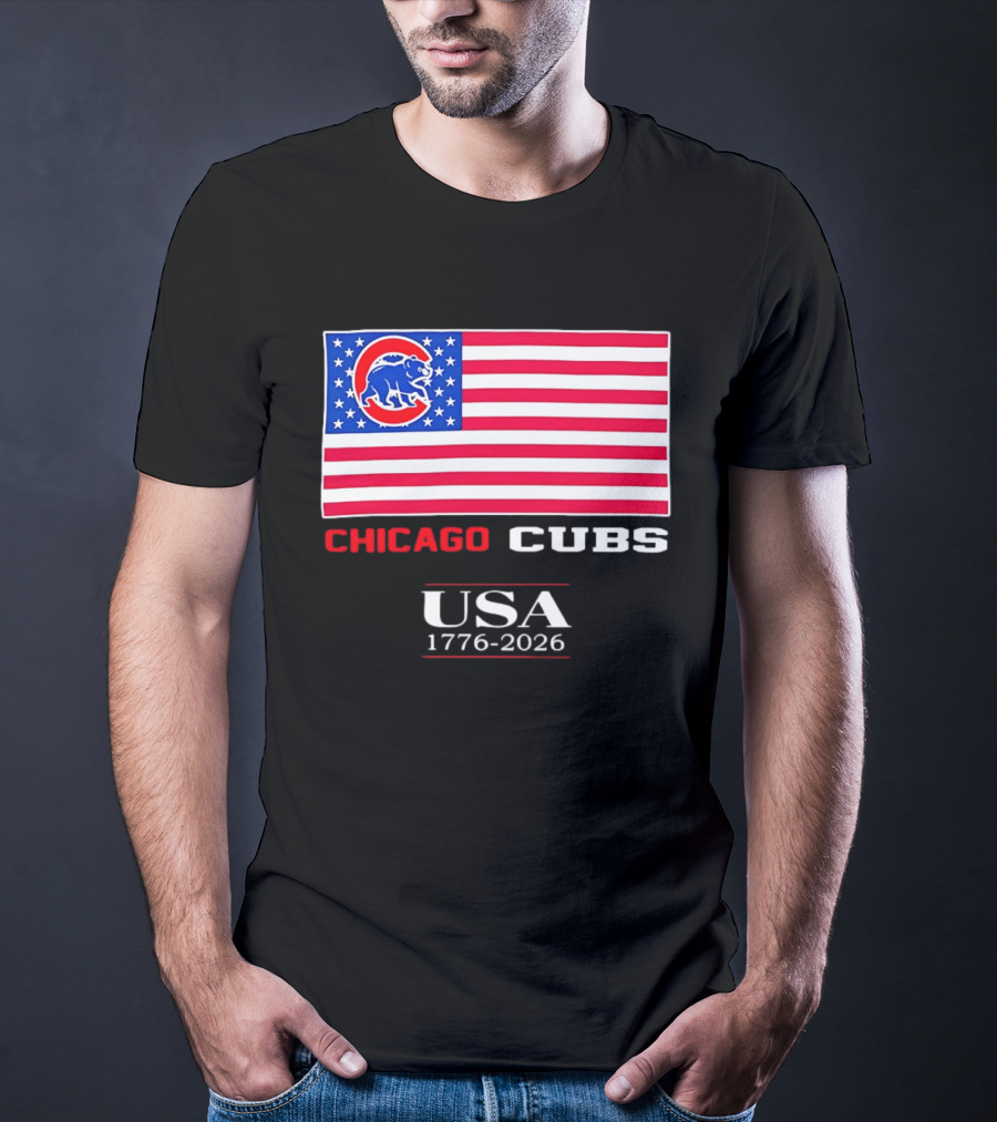 Chicago Cubs USA Flag 1776 2026 Celebration T-Shirt
