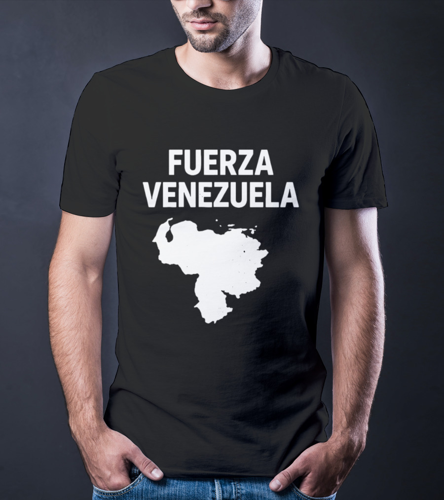 Fuerza Venezuela Map Silhouette Strength Message T-Shirt