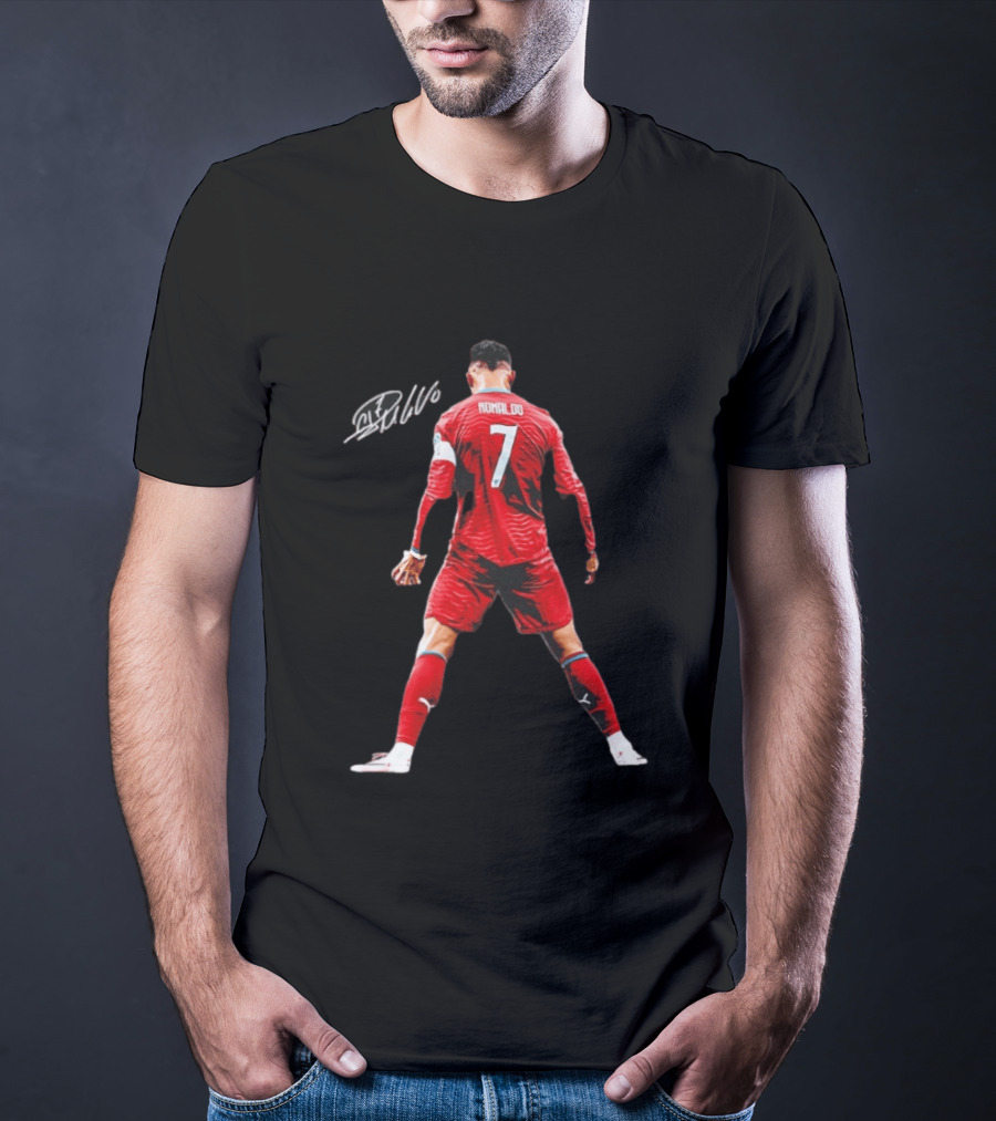 Cristiano Ronaldo Number 7 Portugal National Team Signature T-Shirt