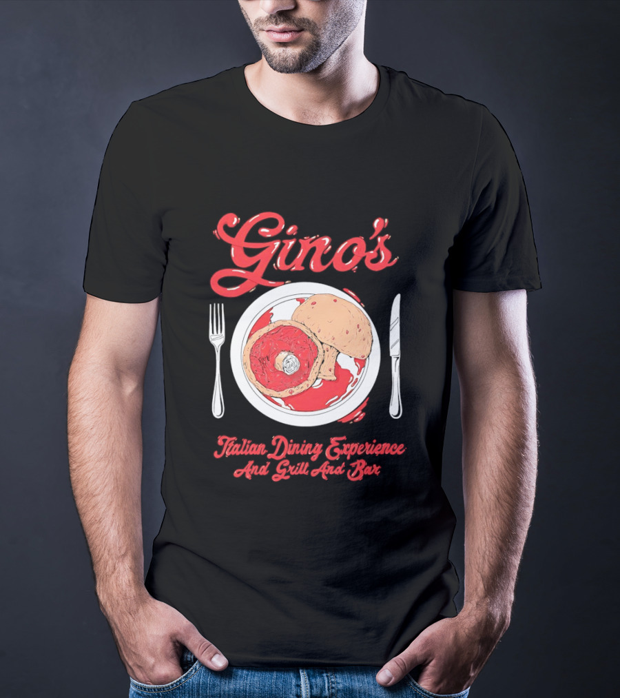 Gino's Italian Dining Experience And Grill And Bar Food Plate T-Shirt