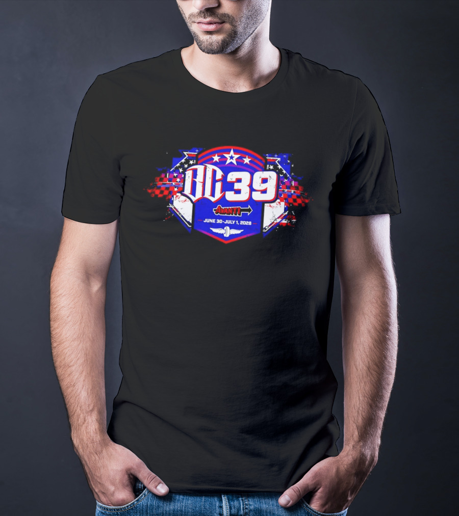 DC 39 Avanti Racing Event June 30 July 1 2026 Checkered Flags Stars Wings T-Shirt