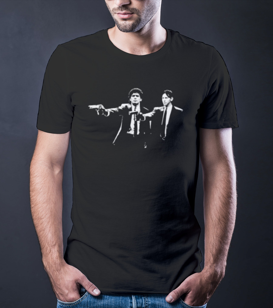 Diego Maradona Lionel Messi Pulp Fiction T-Shirt
