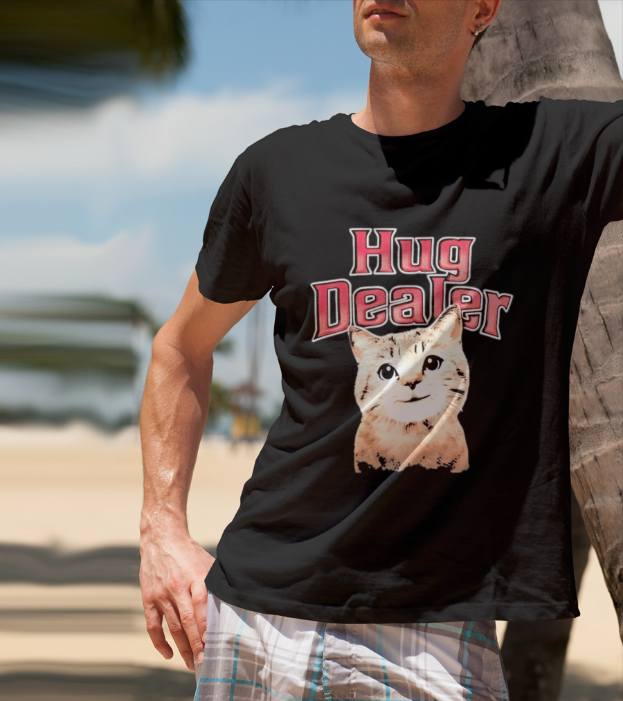 Hug Dealer Cute Tabby Cat Humor T-Shirt